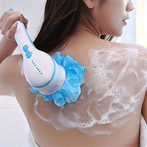 Electric Bath Brush Soft Bristle Body Scrubber Long Handle Back Scrubber Dorm - White - Size 01 In Australia - Darrahopens