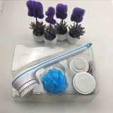 Electric Bath Brush Soft Bristle Body Scrubber Long Handle Back Scrubber Dorm - White - Size 01 In Australia - Darrahopens