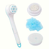 Electric Bath Brush Soft Bristle Body Scrubber Long Handle Back Scrubber Dorm - White - Size 01 In Australia - Darrahopens