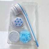 Electric Bath Brush Soft Bristle Body Scrubber Long Handle Back Scrubber Dorm - White - Size 01 In Australia - Darrahopens
