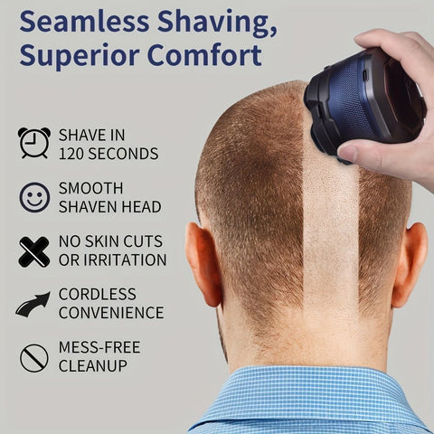 Magnetic six-blade razor, Whole-body wash razor, Digital display razor, Head-shaving razor, Electric razor for men, Australian grooming tools - Blue - Size Including spare blades In Australia - Darrahopens