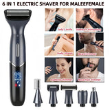 Women'S Hair Remover 7-In-1 Hair Remover Body Hair Removal Facial Hair Removal - Black - Size SET