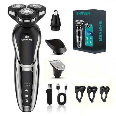 Men'S Electric Shaver 4-In-1 Shaver Multifunctional Shaver USB Charging Shaver - Black - Size 1168 In Australia - Darrahopens