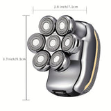 Men'S Electric Shaver Rechargeable Shaver Cordless Shaver Bald Men Shaver - Silver - Size SET In Australia - Darrahopens