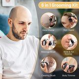 Men'S Electric Shaver Rechargeable Shaver Cordless Shaver Bald Men Shaver - Silver - Size SET