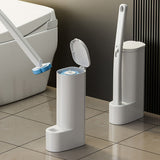 Disposable Toilet Brush Toilet Brush Set Bathroom Cleaning Replacement Brushes - White - Size 01