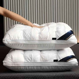 Luxury Pillow Quilted Pillow High-Quality Pillow Comfortable Pillow Bedding - Gray - Size 500g special low pillow In Australia - Darrahopens
