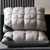 Luxury Pillow Quilted Pillow High-Quality Pillow Comfortable Pillow Bedding - Gray - Size 700g medium pillow In Australia - Darrahopens