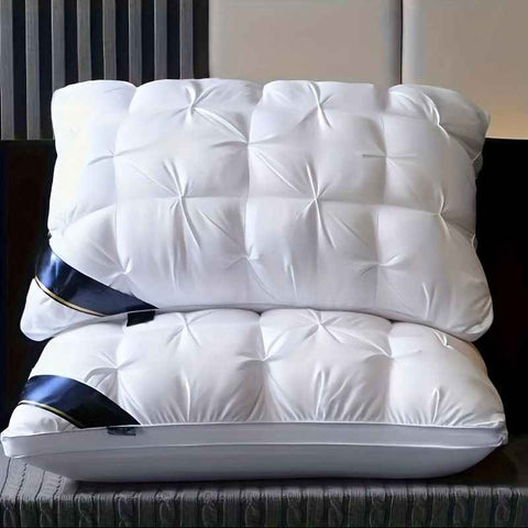 Luxury Pillow Quilted Pillow High-Quality Pillow Comfortable Pillow Bedding - White - Size 900g high pillow In Australia - Darrahopens