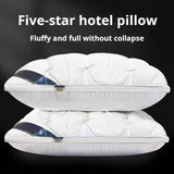 Luxury Pillow Quilted Pillow High-Quality Pillow Comfortable Pillow Bedding - White - Size 900g high pillow In Australia - Darrahopens
