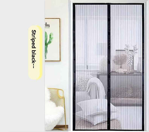 Magnetic Screen Door Self-Sealing Mesh Curtain Heavy-Duty Screen Door Insect - Black - Size 140-240cm In Australia - Darrahopens