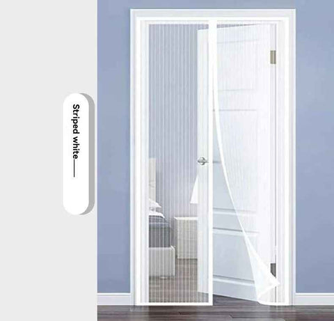 Magnetic Screen Door Self-Sealing Mesh Curtain Heavy-Duty Screen Door Insect - White - Size 110-210cm In Australia - Darrahopens