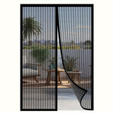 Magnetic Screen Door Self-Sealing Mesh Curtain Heavy-Duty Screen Door Insect - White - Size 140-240cm