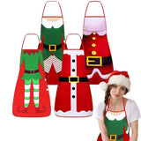 Christmas apron, waterproof apron, oil-resistant apron, festive kitchen decor, holiday cooking apron, Christmas gift idea, Santa apron, snowman apron, reindeer apron, family gathering apron - Christmas - Size 3-3PCS