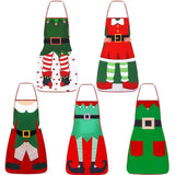 Christmas apron, waterproof apron, oil-resistant apron, festive kitchen decor, holiday cooking apron, Christmas gift idea, Santa apron, snowman apron, reindeer apron, family gathering apron - Christmas - Size 5-5PCS In Australia - Darrahopens