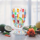 hand-painted glasses, highball glasses, lead-free crystal, colorful drinkware, festive glasses, handcrafted crystal glasses, juice glasses, whiskey glasses, cocktail glasses, iced tea glasses, Christmas glasses, Australian home bar, unique glassware, hand