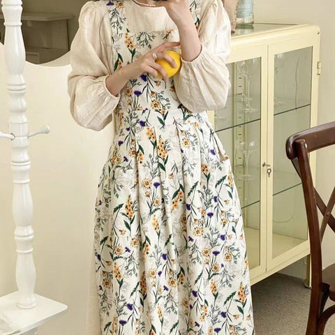 sleeveless apron, bib apron, apron with pockets, kitchen apron, baking apron, pet care apron, art apron, nail art apron, milk tea apron, Australian apron, home cook apron, craft apron - Floral - Size M In Australia - Darrahopens