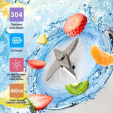 Blue Green Portable Electric Juicer Blender 6-Blade Juicer USB Rechargeable Juicer 2-In-1 In Australia - Darrahopens