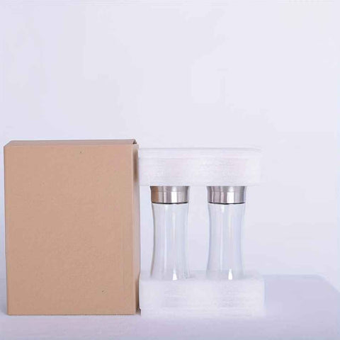 Silver Blue Stainless Steel Salt And Pepper Grinder Set Adjustable Grinders Glass Salt And In Australia - Darrahopens