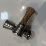 Silver Blue Stainless Steel Salt And Pepper Grinder Set Adjustable Grinders Glass Salt And In Australia - Darrahopens