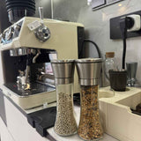 Silver Blue Stainless Steel Salt And Pepper Grinder Set Adjustable Grinders Glass Salt And In Australia - Darrahopens