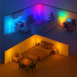 Smart LED Floor Lamp RGBICB Mood Light Ambient Light With Backlight - Rainbow - Size 01 In Australia - Darrahopens