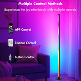 Smart LED Floor Lamp RGBICB Mood Light Ambient Light With Backlight - Rainbow - Size 01