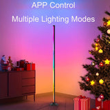 Smart LED Floor Lamp RGBICB Mood Light Ambient Light With Backlight - Rainbow - Size 01