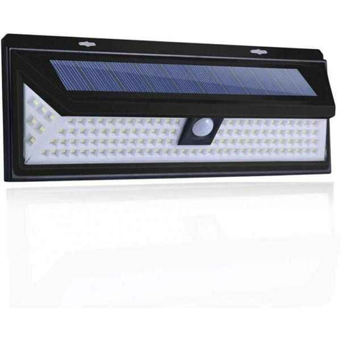 Solar Wall Light 180 LED PIR Motion Sensor Outdoor Garden Light IP65 Waterproof - Black - Size 001 In Australia - Darrahopens