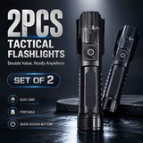 High-Power Flashlight Zoom Flashlight IP44 Flashlight Outdoor Flashlight - Black - Size 01 In Australia - Darrahopens