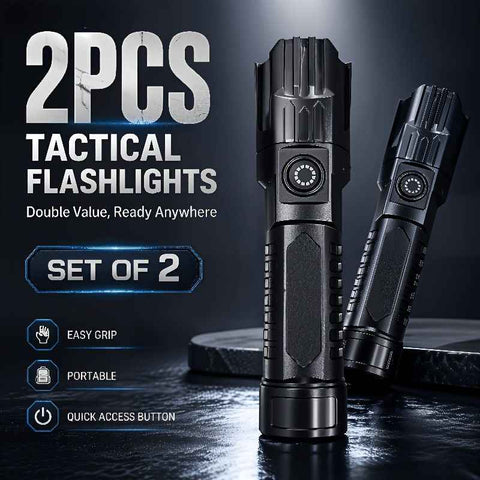 High-Power Flashlight Zoom Flashlight IP44 Flashlight Outdoor Flashlight - Black - Size 01 In Australia - Darrahopens