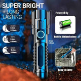 High-Power Flashlight Zoom Flashlight IP44 Flashlight Outdoor Flashlight - Black - Size 01 In Australia - Darrahopens