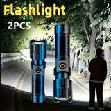 High-Power Flashlight Zoom Flashlight IP44 Flashlight Outdoor Flashlight - Black - Size 01 In Australia - Darrahopens