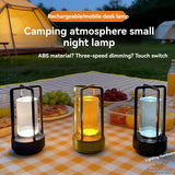 Camping Night Lamp Rechargeable Lamp Portable Camping Light ABS Lamp Touch - Gold - Size 01