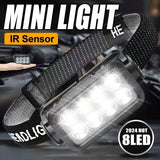 Rechargeable LED Headlamp 6-Mode Front Light USB Recharge 120° Adjustable - Black - Size 01 In Australia - Darrahopens