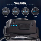 Rechargeable LED Headlamp 6-Mode Front Light USB Recharge 120° Adjustable - Black - Size 01