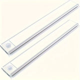 Motion Sensor Night Light LED Night Light Bar Home Lighting Garden Lighting - Silver - Size 30CM