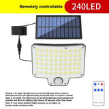 Solar Outdoor Light Motion Sensor Light Garden Lighting Porch Light Driveway - Black - Size 106LED