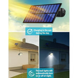Solar Outdoor Light Motion Sensor Light Garden Lighting Porch Light Driveway - Black - Size 240LED