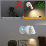 Rotating Wall Lamp Touch Switch Wall Lamp Three-Tone Lighting Wall Lamp Modern - Orange - Size 01