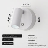 Rotating Wall Lamp Touch Switch Wall Lamp Three-Tone Lighting Wall Lamp Modern - White - Size 01