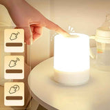 White Silver Touch-Controlled Bedside Lamp Dimmable Table Lamp 3-Color Warm White LED Light In Australia - Darrahopens