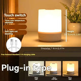 White Silver Touch-Controlled Bedside Lamp Dimmable Table Lamp 3-Color Warm White LED Light In Australia - Darrahopens