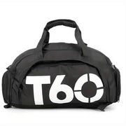 Travel Duffel Bag T60 Duffel Durable Travel Bag Stylish Gym Bag Weekend Bag - black and white - Size 50-30-28CM