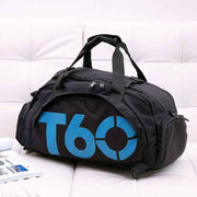 Travel Duffel Bag T60 Duffel Durable Travel Bag Stylish Gym Bag Weekend Bag - Black and blue - Size 45-25-23CM
