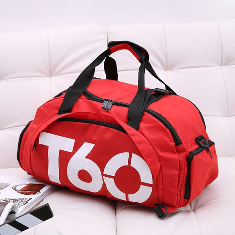 Travel Duffel Bag T60 Duffel Durable Travel Bag Stylish Gym Bag Weekend Bag - Red - Size 45-25-23CM