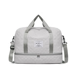 Luxury Duffle Bag Oversized Duffle Travel Bag Gym Bag Multiple Compartments Wet - Beige - Size 01