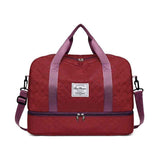 Luxury Duffle Bag Oversized Duffle Travel Bag Gym Bag Multiple Compartments Wet - Burgundy - Size 01 In Australia - Darrahopens