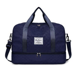 Luxury Duffle Bag Oversized Duffle Travel Bag Gym Bag Multiple Compartments Wet - Burgundy - Size 01