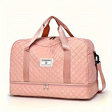 Luxury Duffle Bag Oversized Duffle Travel Bag Gym Bag Multiple Compartments Wet - Mist blue - Size 01